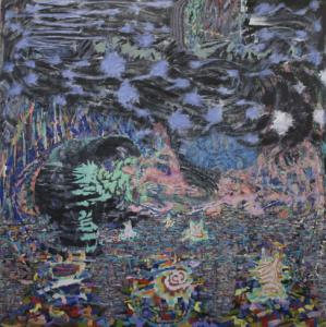 Working-with-dark-soil-in-a-magnetic-arena-3-2011-200x200-acryl-op-doek